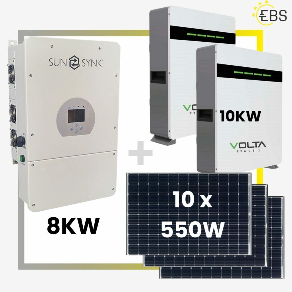 8KW Sunsynk-Volta Solar System